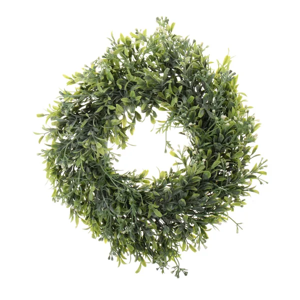 Color Wreath Made Artificial Plants Isolated White Background — Stock Photo, Image