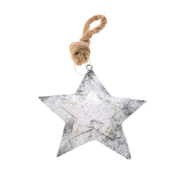 Beyaz arka planda izole edilmiş Noel dekorasyonu 