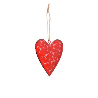 Kalp beyaz arkaplanda izole edildi