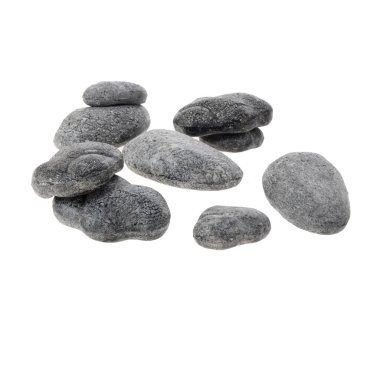 Beyaz arkaplanda izole edilmiş taş yığını