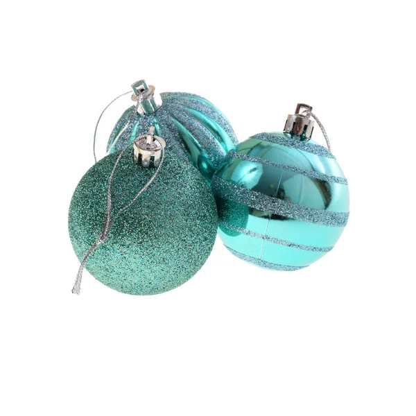 Christmas Balls Decoration Isolated White Background — Stock Photo, Image