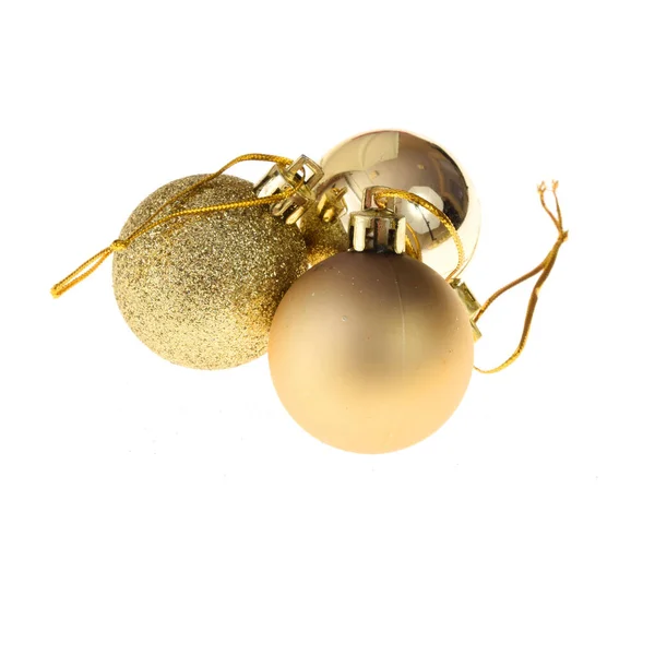 Kerstballen Decoratie Geïsoleerd Witte Achtergrond — Stockfoto