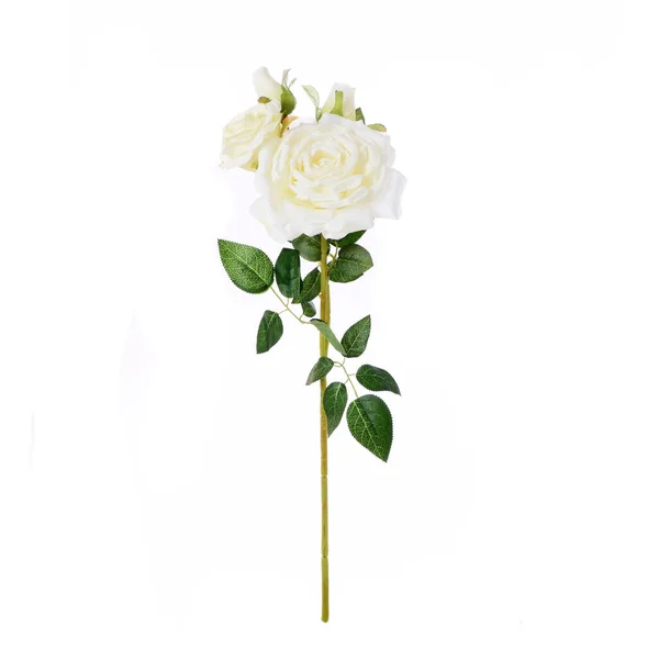 Rose Artificiali Fiori Isolato Sfondo Bianco — Foto Stock