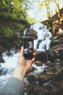 Şelale smartphone cep telefonu ile çekim