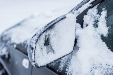 Car on winter clipart