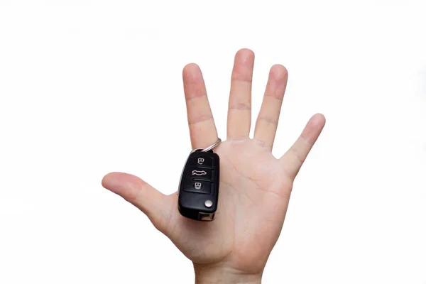 На пальце повесить ключи от машины — стоковое фото