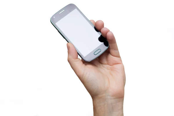 Smartphone in a hand outstretched — Stock Photo, Image