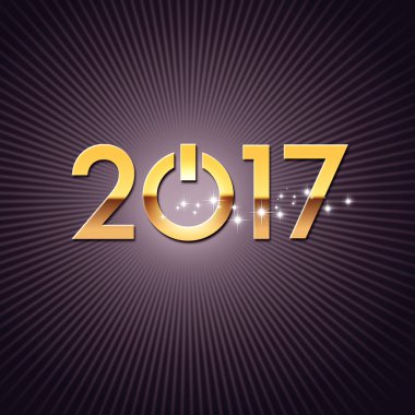 Yeni bir başlangıç için 2017 tebrik kartı