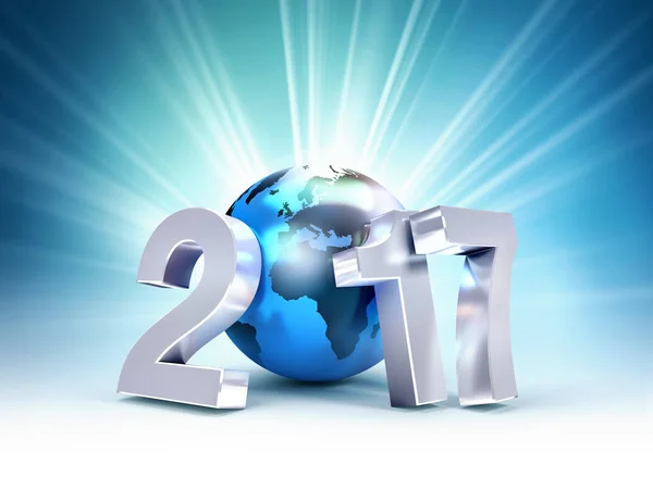 2017 New Year greetings for worldwide business — Stock Photo, Image