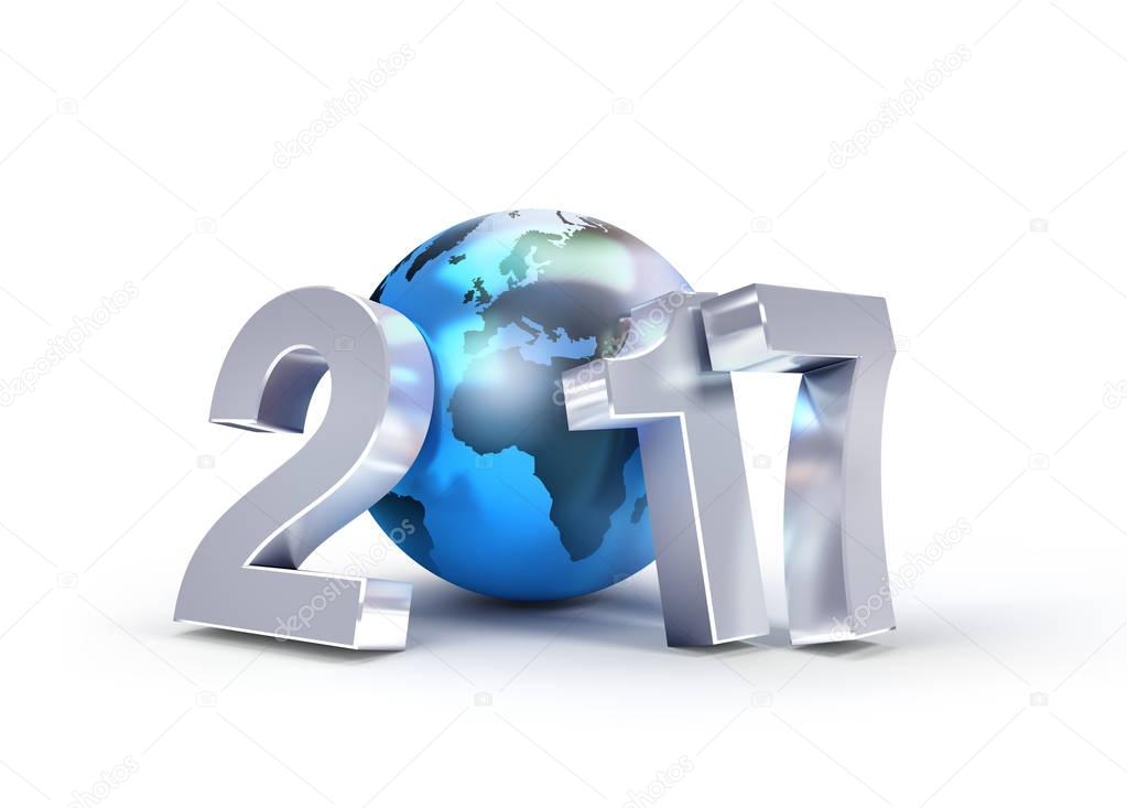 2017 New Year symbol for worldwide business