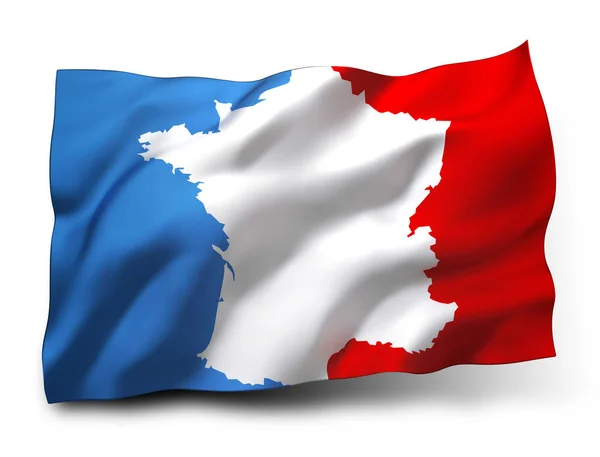 French flag label — Stock Photo, Image