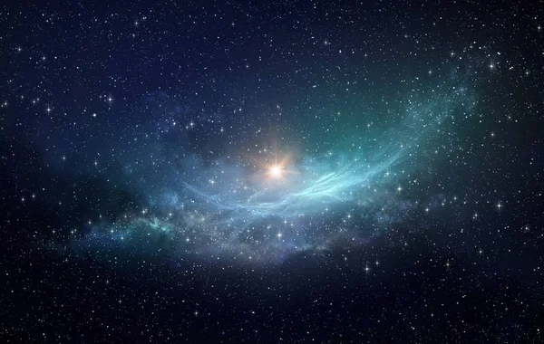 Campo estelar y nebulosa en el espacio exterior — Foto de Stock