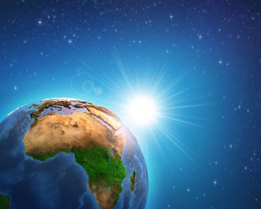 Afrika Dünya üzerinde gündoğumu