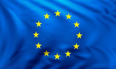 Rüzgarda Avrupa bayrağı