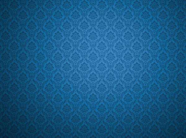 Синий дамасский фон — стоковое фото