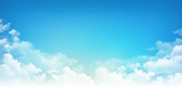 Blå himmel vita moln — Stockfoto