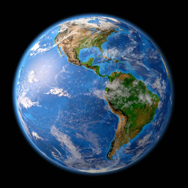 Planeet aarde in hoge resolutie — Stockfoto