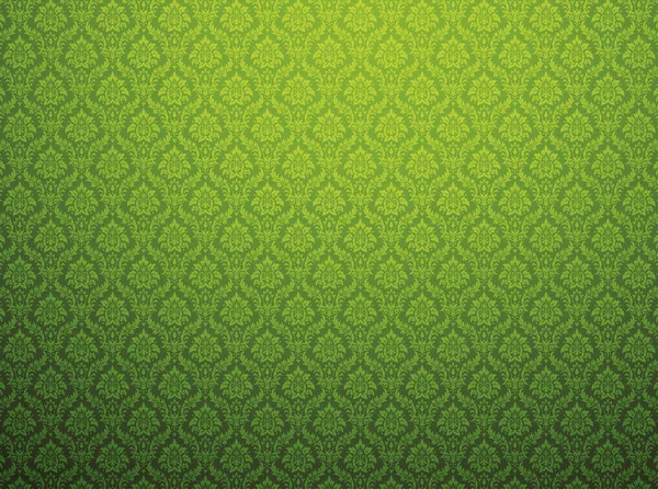 Fondo de patrón de damasco verde — Foto de Stock