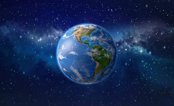 Planet earth in outer space — Stock Photo, Image