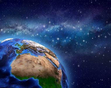 Seyyare yerküre yıldız alanı içinde