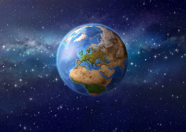 Планеті Земля в космічному просторі — стокове фото