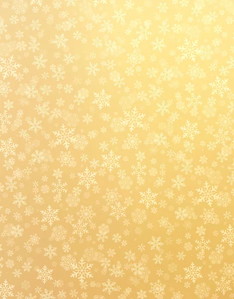 Snowflakes on gold — Stock Photo, Image