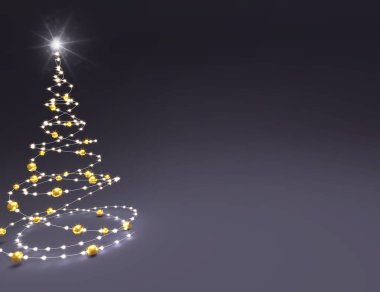 Siyah altın Chistmas ağaç soyut