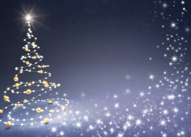 Soyut Chistmas ağaç siyah