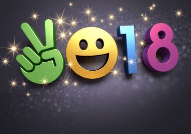 2018 tebrik kartı için eğlenceli