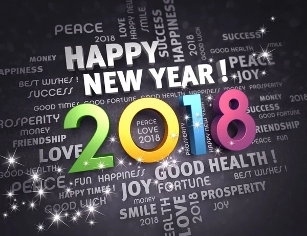 Feliz Año Nuevo 2018  ! — Foto de Stock