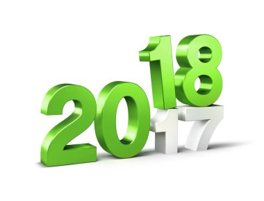 2018 yeni yıl için yeşil