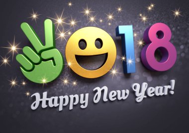 2018 tebrik kartı için eğlenceli