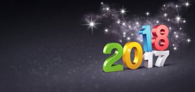 Mutlu yıllar 2018 tebrik kartı.