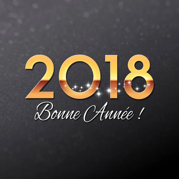 Carte de voeux Nouvel An 2018 en français — Photo