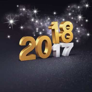 Altın tarihi 2018 sembolü için tebrik kartı