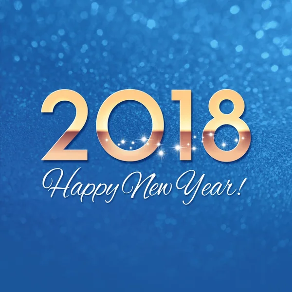 Feliz año nuevo 2018 tarjeta de felicitación — Foto de Stock