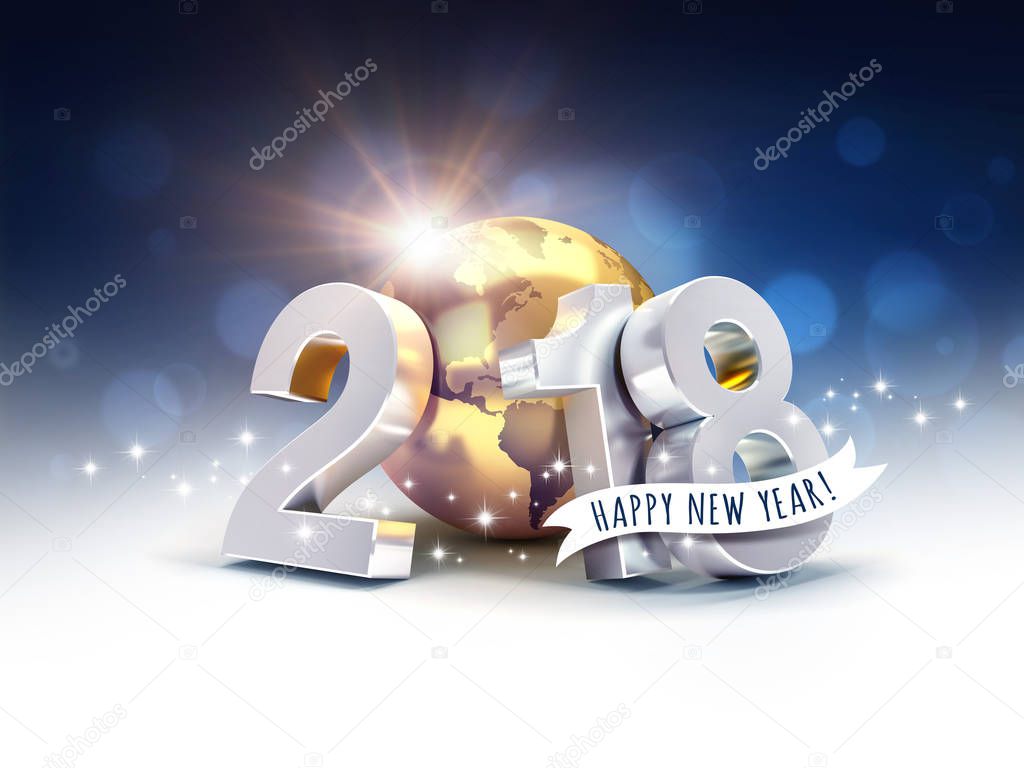 Happy New Year 2018 worldwide greetings