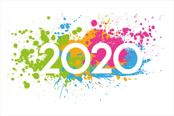 Biglietto di auguri colorato 2020 — Foto Stock