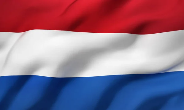 Flag Netherlands Blowing Wind Full Page Dutch Flying Flag Illustration — Stock Photo, Image