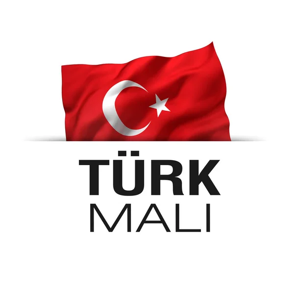 Made in Turkey written in Turkish language. Guarantee label with a waving Turkish flag.