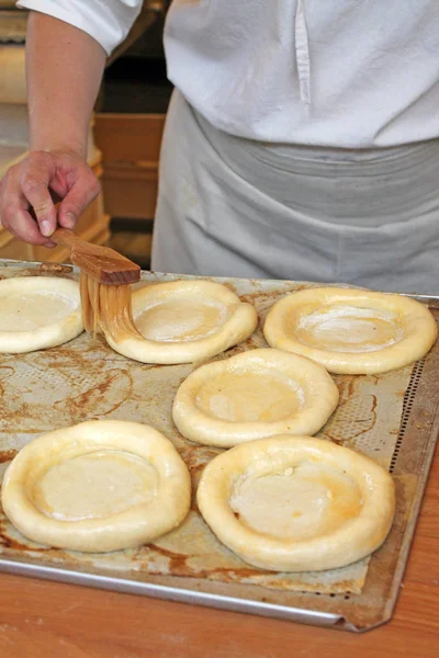 Τσέχικη παραδοσιακή cheesecake - kolache. — Φωτογραφία Αρχείου