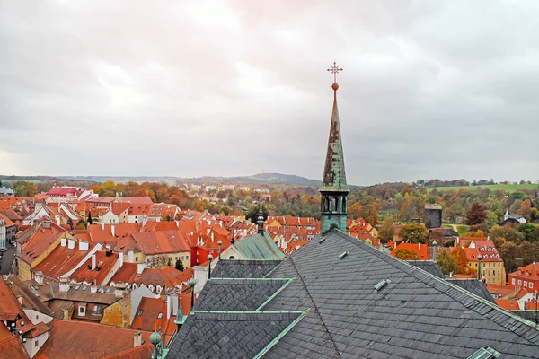 Weergave van de middeleeuwse stad Cheb, Tsjechië — Stockfoto