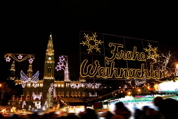 Vánoční Trh Vídni Rakousko — Stock fotografie