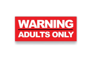 adult content warning banner clipart