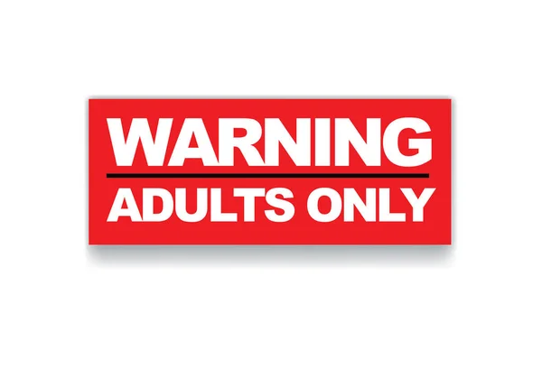 Adult content warning banner — Stock Vector