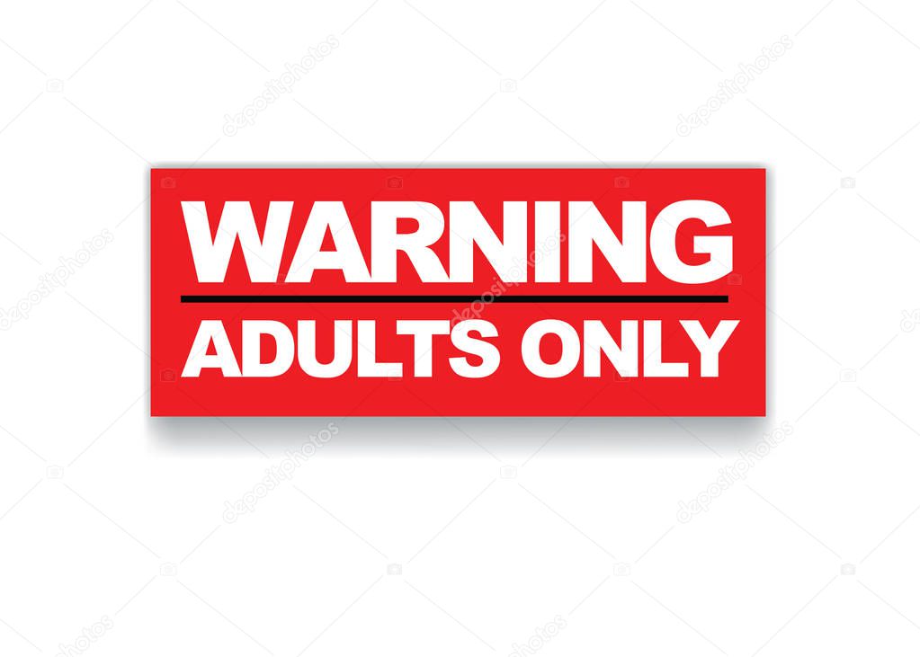 adult content warning banner