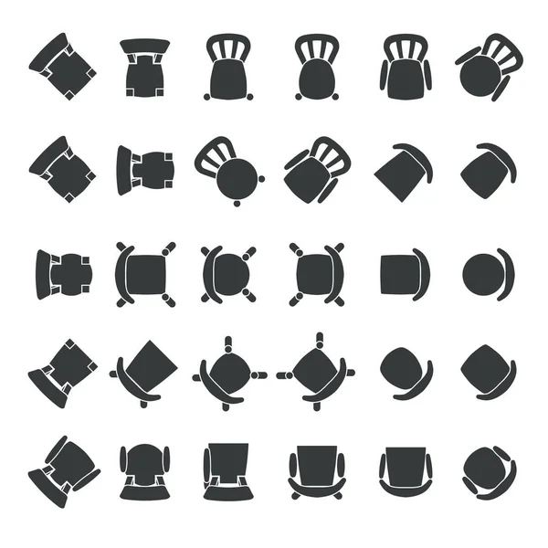 Top view of chairs — Stock Vector