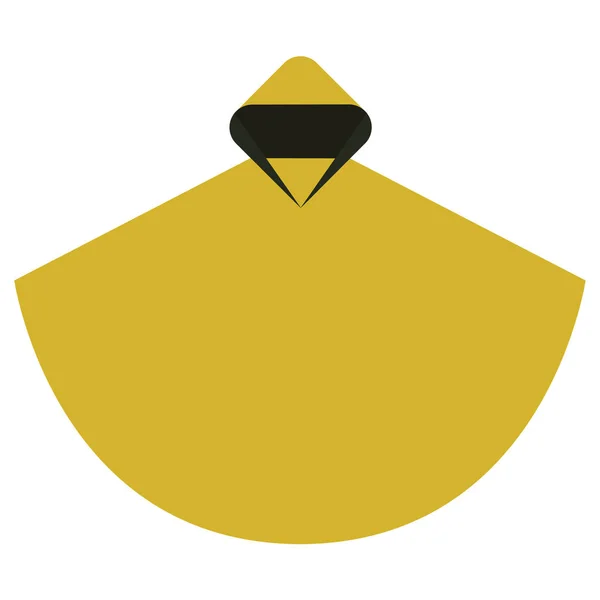 Yellow rain poncho — Stock Vector