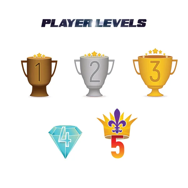 Player Levels — Stock Vector