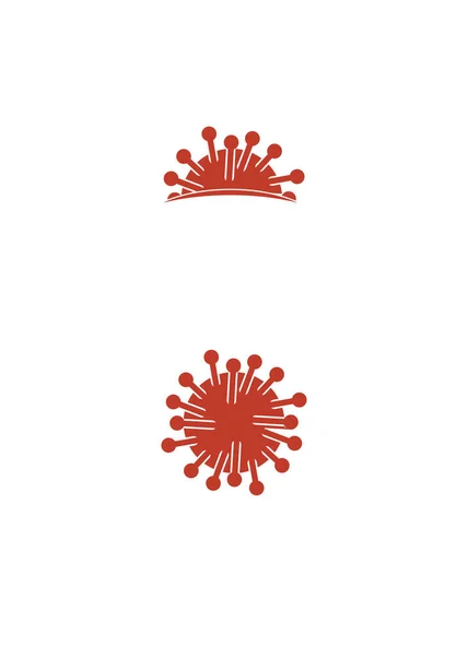 Symbole Virus Corona Deux Types Est Pleine Figure Autre Est — Image vectorielle
